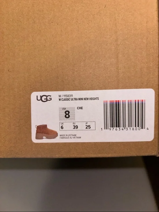 UGG Tan Suede Platform Ankle Boots - Picture 3 of 3